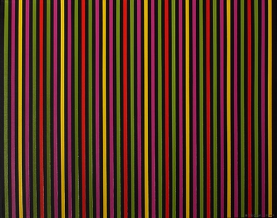 Neon Lines
Acrylic on Canvas (Framed)
24" H x 30" W x 0.75" D
2008
$750
