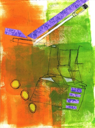 Studio Objects #3: Yellow Dots
Mixed Media on Paper
12" H x 9" W
2020